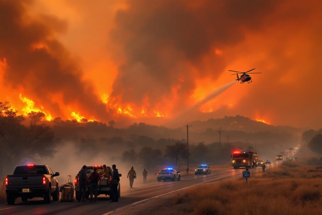 Texas Wildfire Crisis: Massive Blaze Near Fredericksburg Sparks Emergency Response